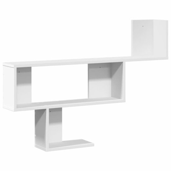 Wandschap 100X15X70 Cm Bewerkt Hout Wit