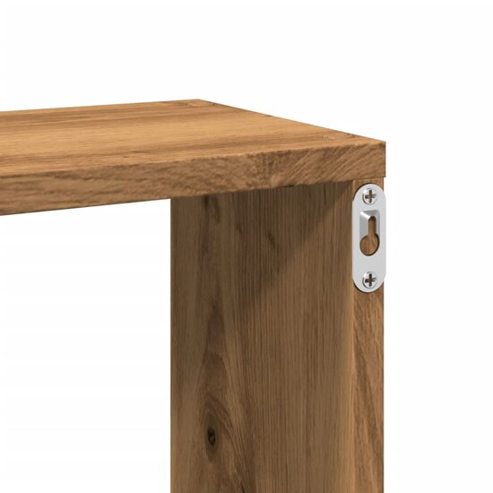 Wandschap 167,5X18X68 Cm Bewerkt Hout Artisanaal Kleurig Eiken