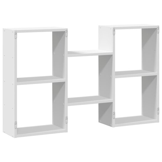 Wandschap 96X18X60 Cm Bewerkt Hout Wit