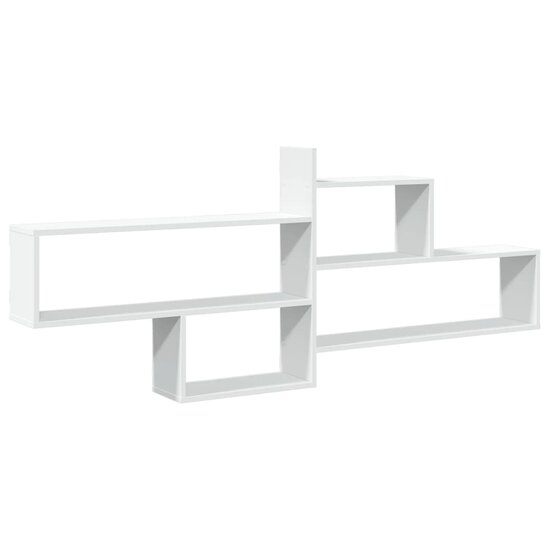 Wandschap 167,5X18X68 Cm Bewerkt Hout Wit