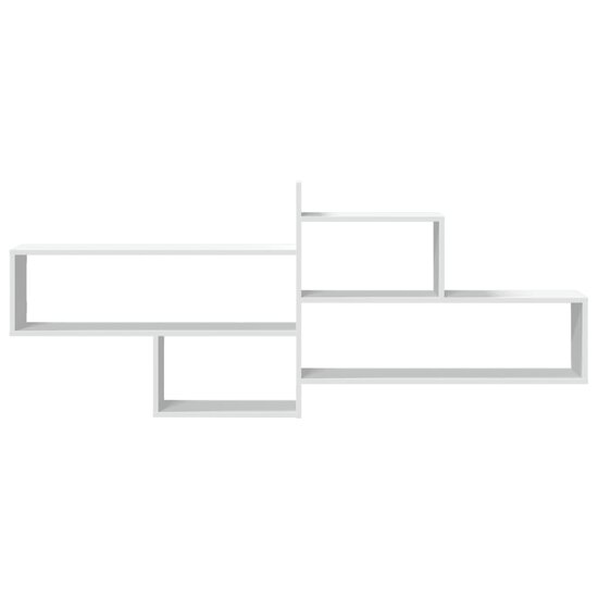 Wandschap 167,5X18X68 Cm Bewerkt Hout Wit