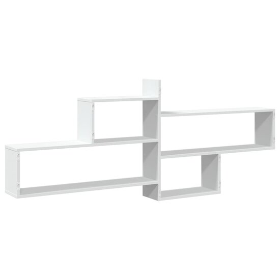 Wandschap 167,5X18X68 Cm Bewerkt Hout Wit