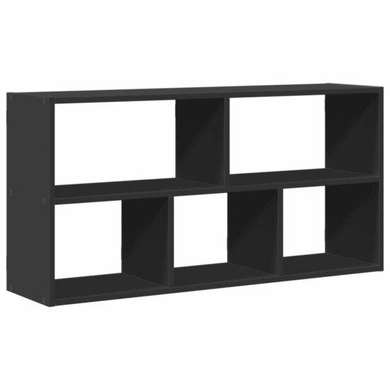 Wandschap 100X25X50 Cm Bewerkt Hout Zwart