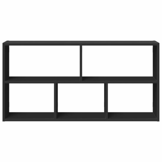 Wandschap 100X25X50 Cm Bewerkt Hout Zwart