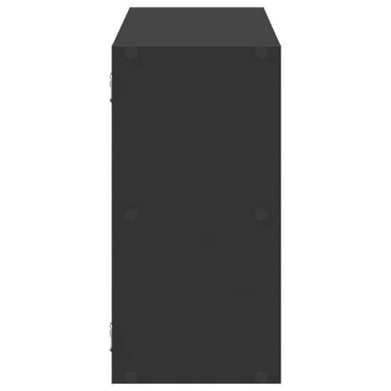 Wandschap 100X25X50 Cm Bewerkt Hout Zwart