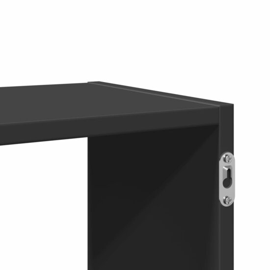 Wandschap 100X25X50 Cm Bewerkt Hout Zwart