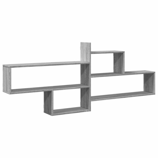 Wandschap 167,5X18X68 Cm Bewerkt Hout Eikenkleurig Grijs sonoma