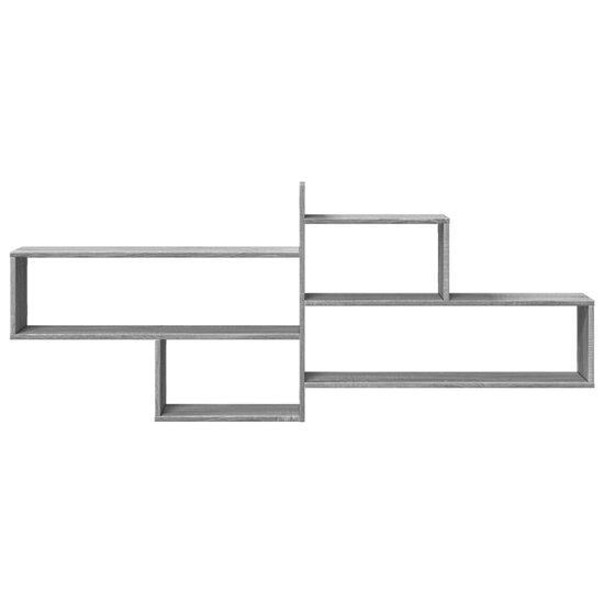 Wandschap 167,5X18X68 Cm Bewerkt Hout Eikenkleurig Grijs sonoma