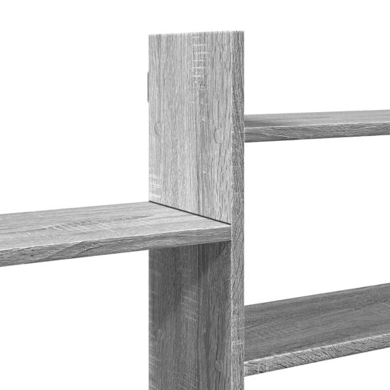 Wandschap 167,5X18X68 Cm Bewerkt Hout Eikenkleurig Grijs sonoma