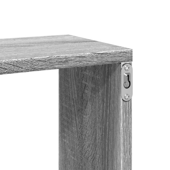 Wandschap 167,5X18X68 Cm Bewerkt Hout Eikenkleurig Grijs sonoma