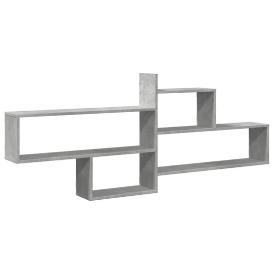 Wandschap 167,5X18X68 Cm Bewerkt Hout Betongrijs