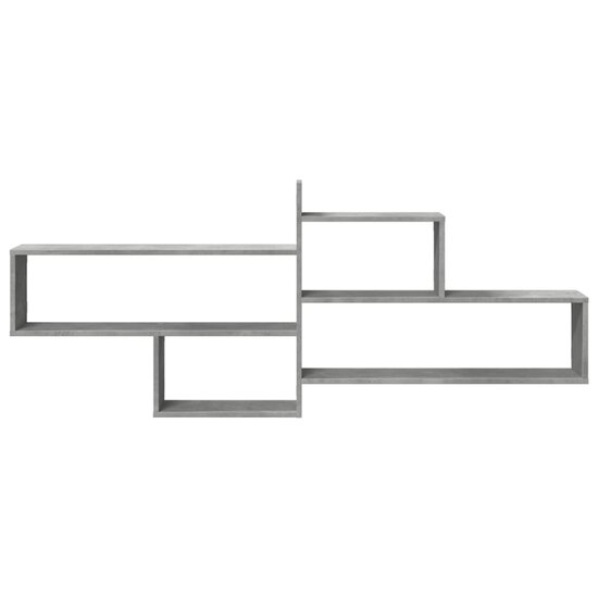 Wandschap 167,5X18X68 Cm Bewerkt Hout Betongrijs