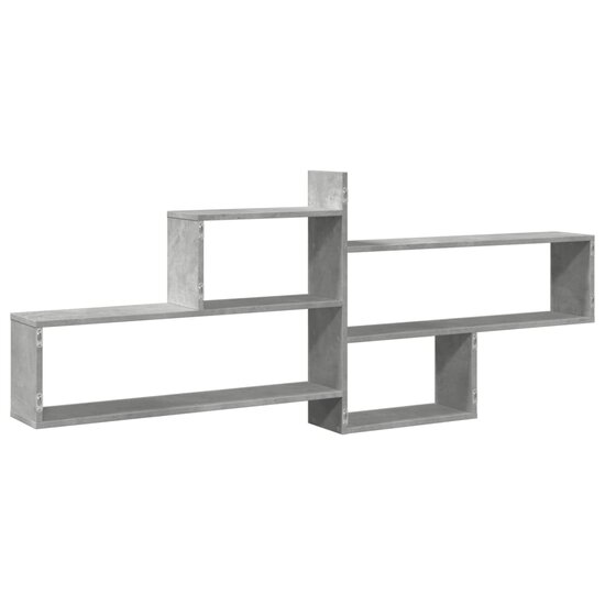Wandschap 167,5X18X68 Cm Bewerkt Hout Betongrijs