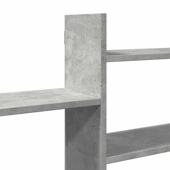 Wandschap 167,5X18X68 Cm Bewerkt Hout Betongrijs