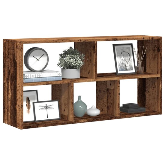 Wandschap 100X25X50 Cm Bewerkt Hout Kleurig Oud hout