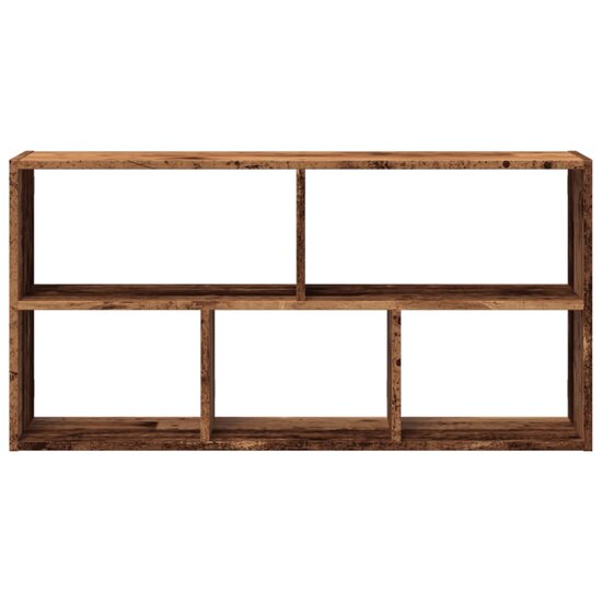 Wandschap 100X25X50 Cm Bewerkt Hout Kleurig Oud hout