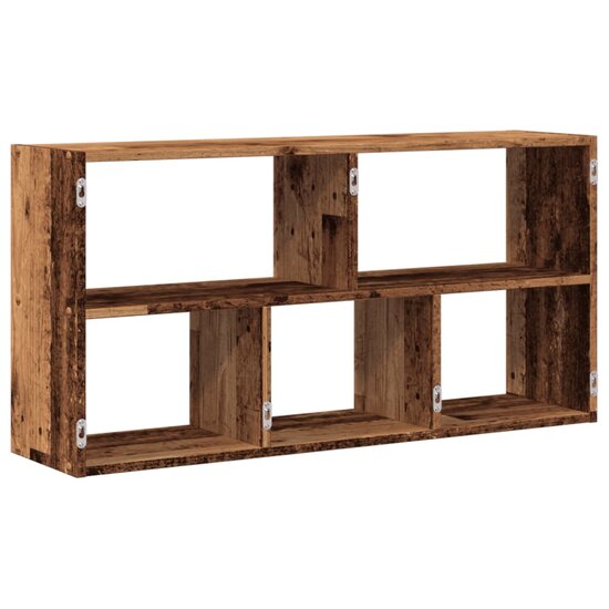 Wandschap 100X25X50 Cm Bewerkt Hout Kleurig Oud hout