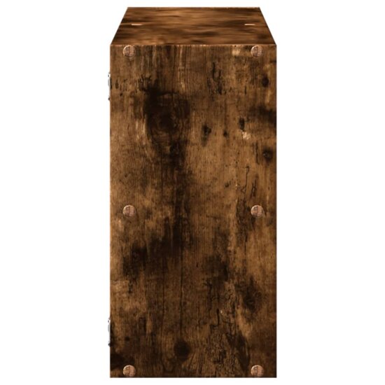 Wandschap 100X25X50 Cm Bewerkt Hout Kleurig Gerookt eiken