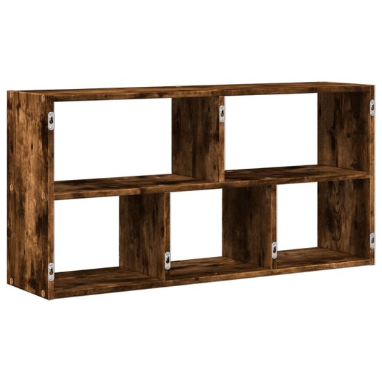 Wandschap 100X25X50 Cm Bewerkt Hout Kleurig Gerookt eiken