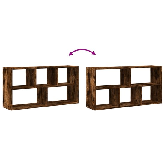 Wandschap 100X25X50 Cm Bewerkt Hout Kleurig Gerookt eiken