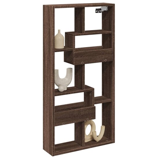 Wandkast Bewerkt Hout Ig 50 x 15 x 100 cm bruin eikenkleur