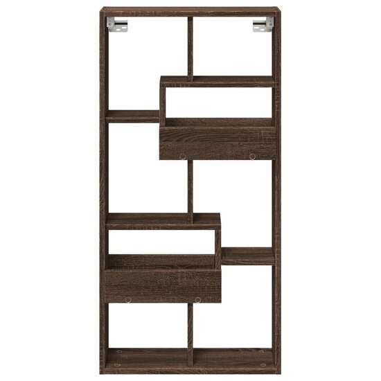 Wandkast Bewerkt Hout Ig 50 x 15 x 100 cm bruin eikenkleur