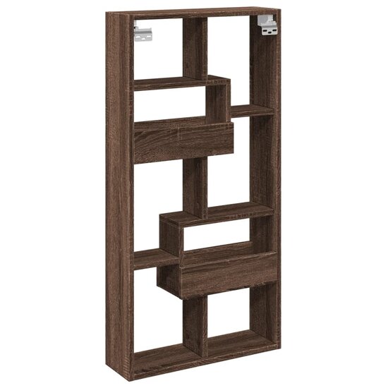 Wandkast Bewerkt Hout Ig 50 x 15 x 100 cm bruin eikenkleur