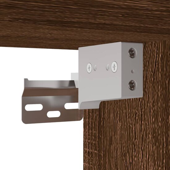 Wandkast Bewerkt Hout Ig 50 x 15 x 100 cm bruin eikenkleur