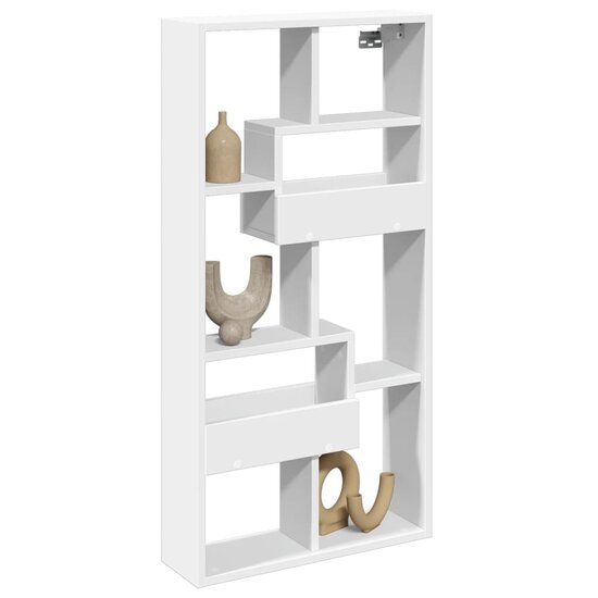 Wandkast Bewerkt Hout 50 x 15 x 100 cm Wit
