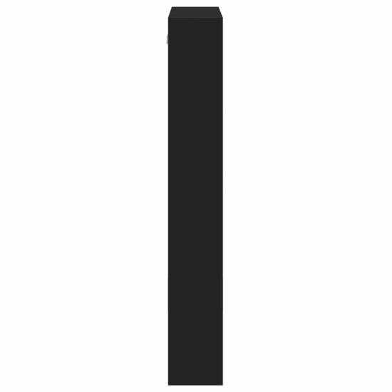 Wandkast 50x15x100 cm bewerkt hout zwart