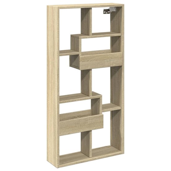 Wandkast Bewerkt Hout Kleurig 50 x 15 x 100 cm Sonoma eiken