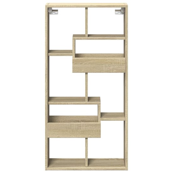 Wandkast Bewerkt Hout Kleurig 50 x 15 x 100 cm Sonoma eiken