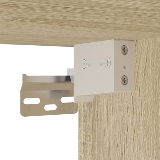 Wandkast Bewerkt Hout Kleurig 50 x 15 x 100 cm Sonoma eiken