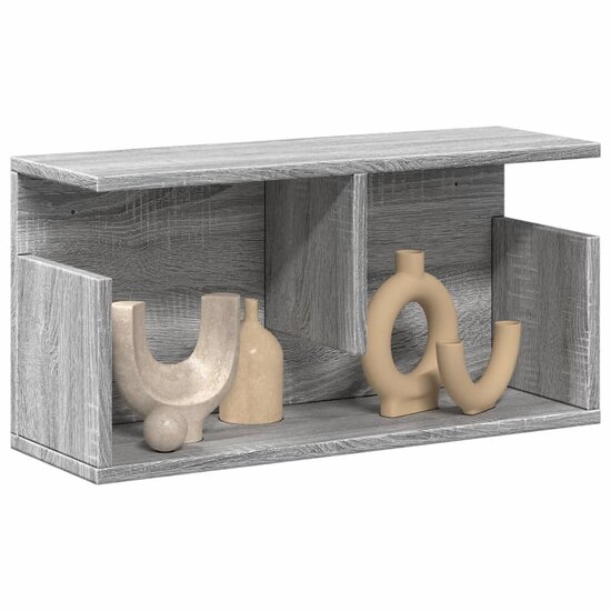 Wandkast Bewerkt Hout Eiken 60 x 20 x 30 cm Grijs sonoma