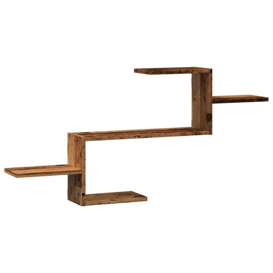 Wandschap 104X15X49 Cm Bewerkt Hout Kleurig Oud hout