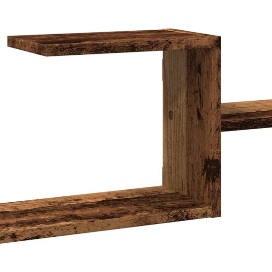 Wandschap 104X15X49 Cm Bewerkt Hout Kleurig Oud hout