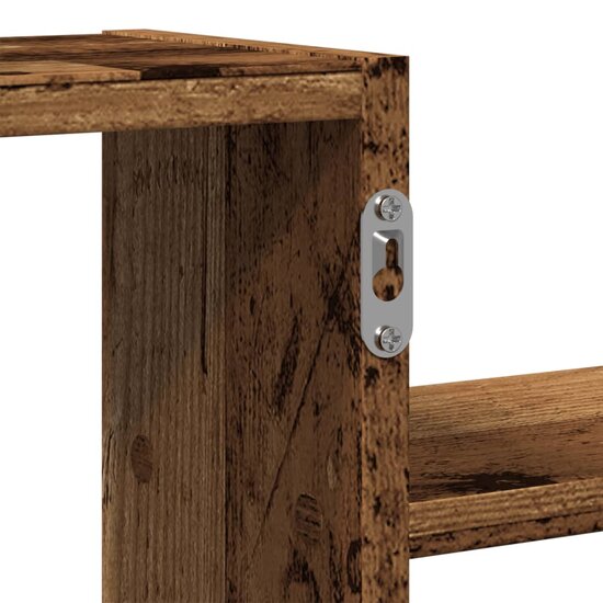 Wandschap 104X15X49 Cm Bewerkt Hout Kleurig Oud hout
