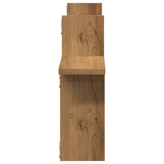 Wandschappen 2 St Bewerkt Hout Artisanaal 38 x 12 x 38 cm Eiken
