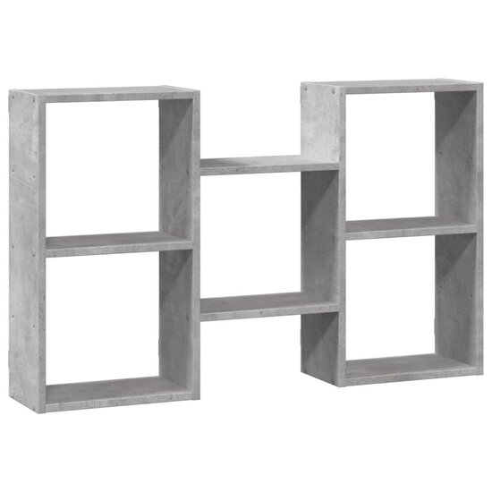 Wandschap 96X18X60 Cm Bewerkt Hout Betongrijs