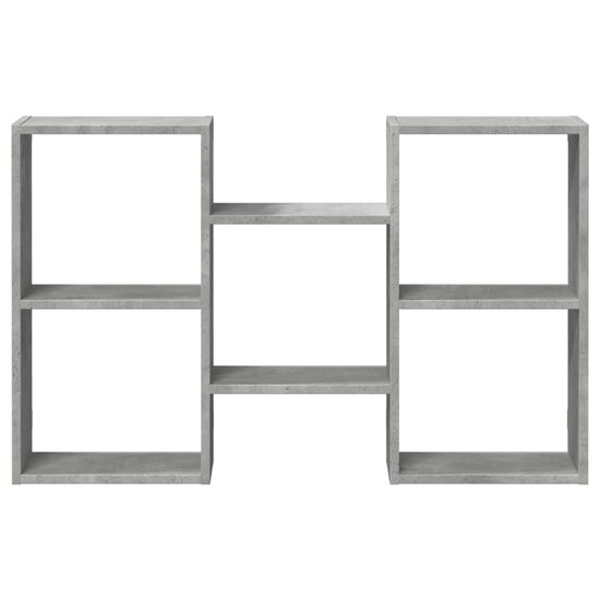 Wandschap 96X18X60 Cm Bewerkt Hout Betongrijs