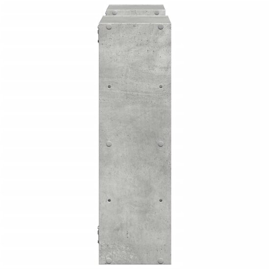 Wandschap 96X18X60 Cm Bewerkt Hout Betongrijs
