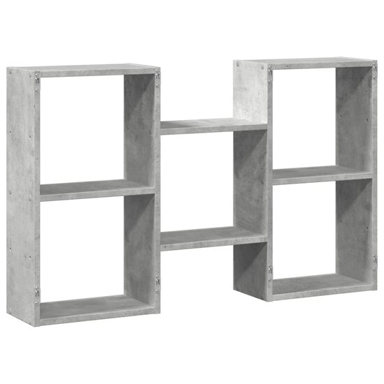 Wandschap 96X18X60 Cm Bewerkt Hout Betongrijs