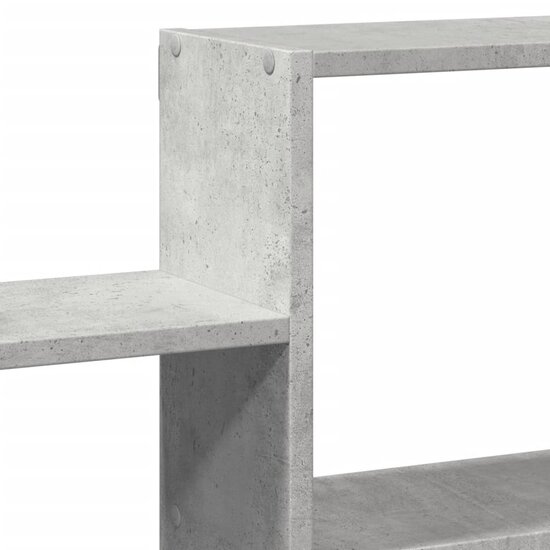 Wandschap 96X18X60 Cm Bewerkt Hout Betongrijs