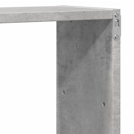 Wandschap 96X18X60 Cm Bewerkt Hout Betongrijs