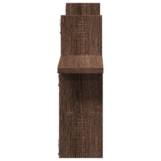Wandschappen 2 St Bewerkt Hout Ig 38 x 12 x 38 cm bruin eikenkleur