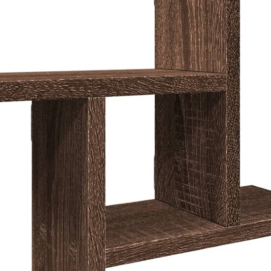 Wandschappen 2 St Bewerkt Hout Ig 38 x 12 x 38 cm bruin eikenkleur