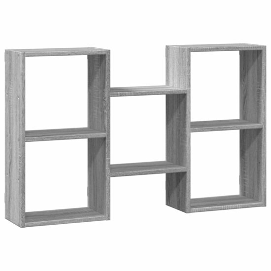 Wandschap 96X18X60 Cm Bewerkt Hout Eikenkleurig Grijs sonoma