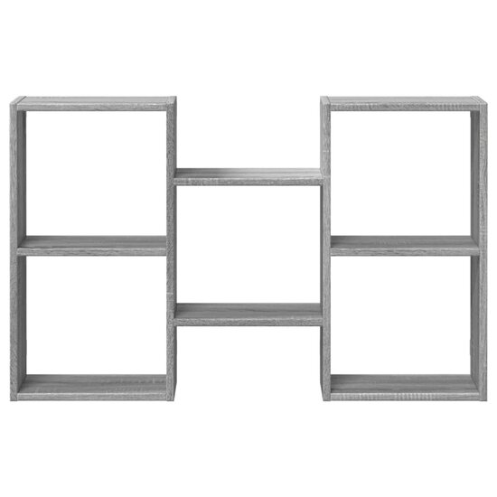 Wandschap 96X18X60 Cm Bewerkt Hout Eikenkleurig Grijs sonoma