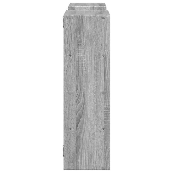 Wandschap 96X18X60 Cm Bewerkt Hout Eikenkleurig Grijs sonoma