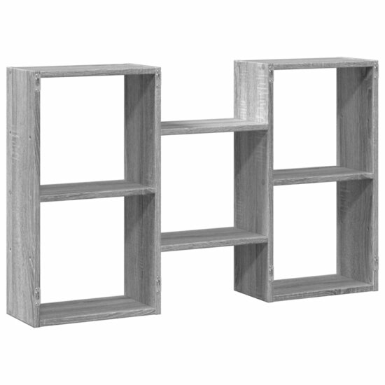 Wandschap 96X18X60 Cm Bewerkt Hout Eikenkleurig Grijs sonoma